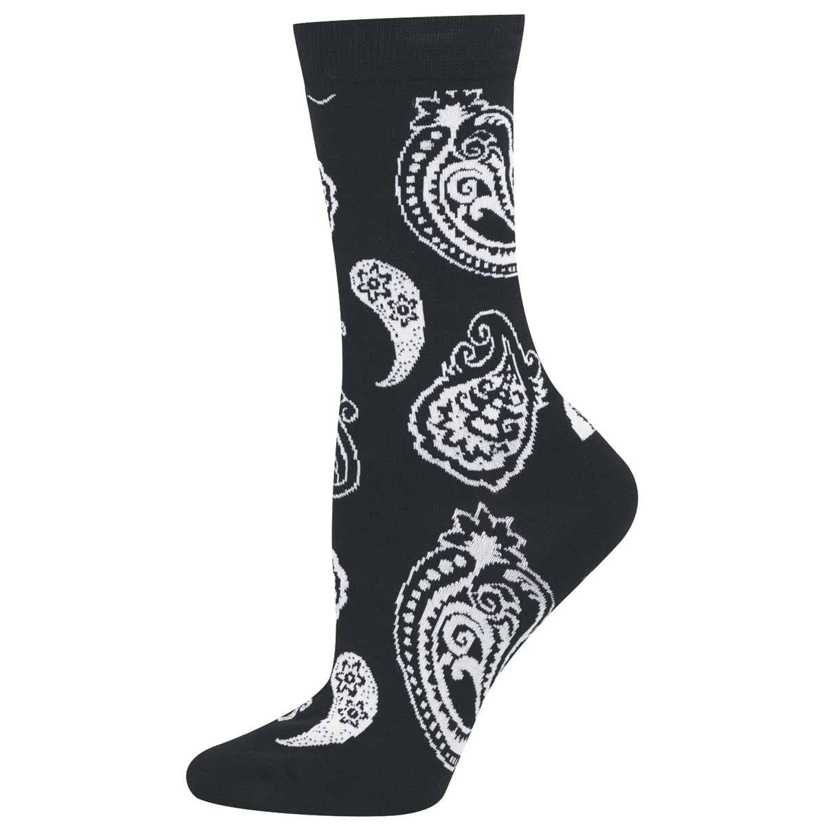 Paisley Women's Bamboo Crew Socks