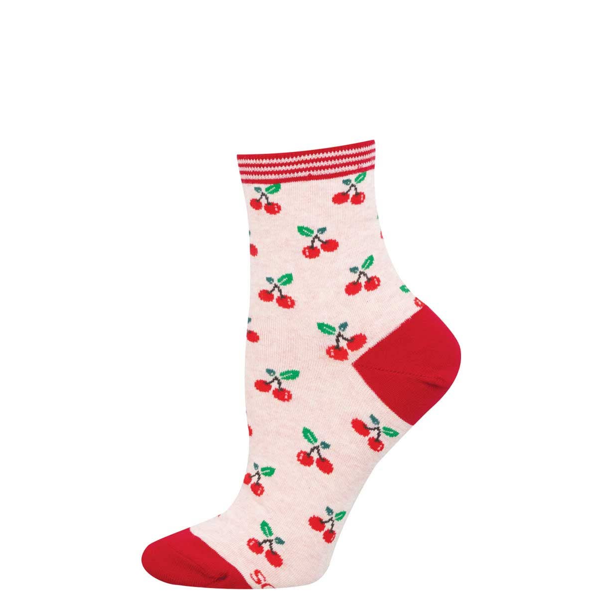 EVERYTHING IS CHERRY WOMEN'S COTTON MINI CREW SOCKS