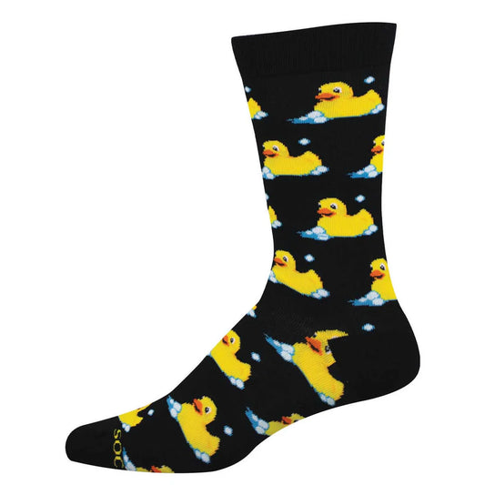 BUBBLE UP, RUBBER DUCK MEN'S BAMBOO CREW SOCKS