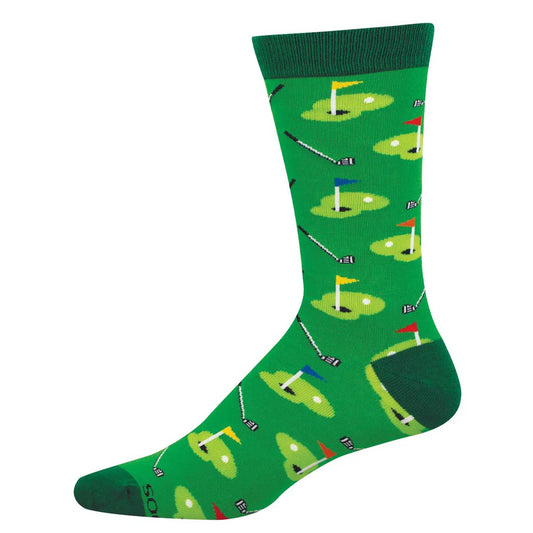 PITCH AND PUTT MEN'S BAMBOO CREW SOCKS
