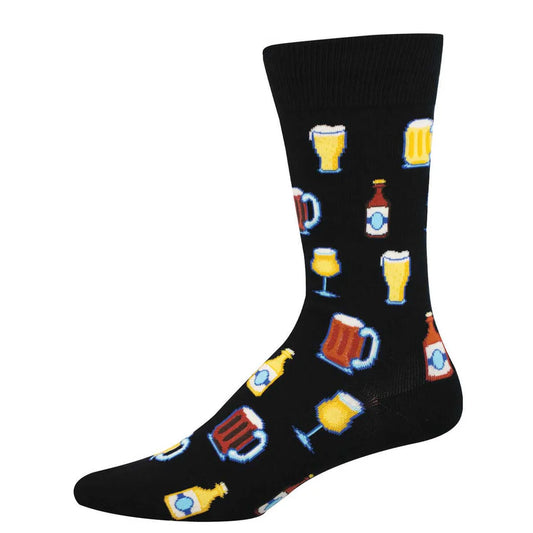 GET YOUR BEER GLASSES ON MEN'S COTTON CREW SOCKS