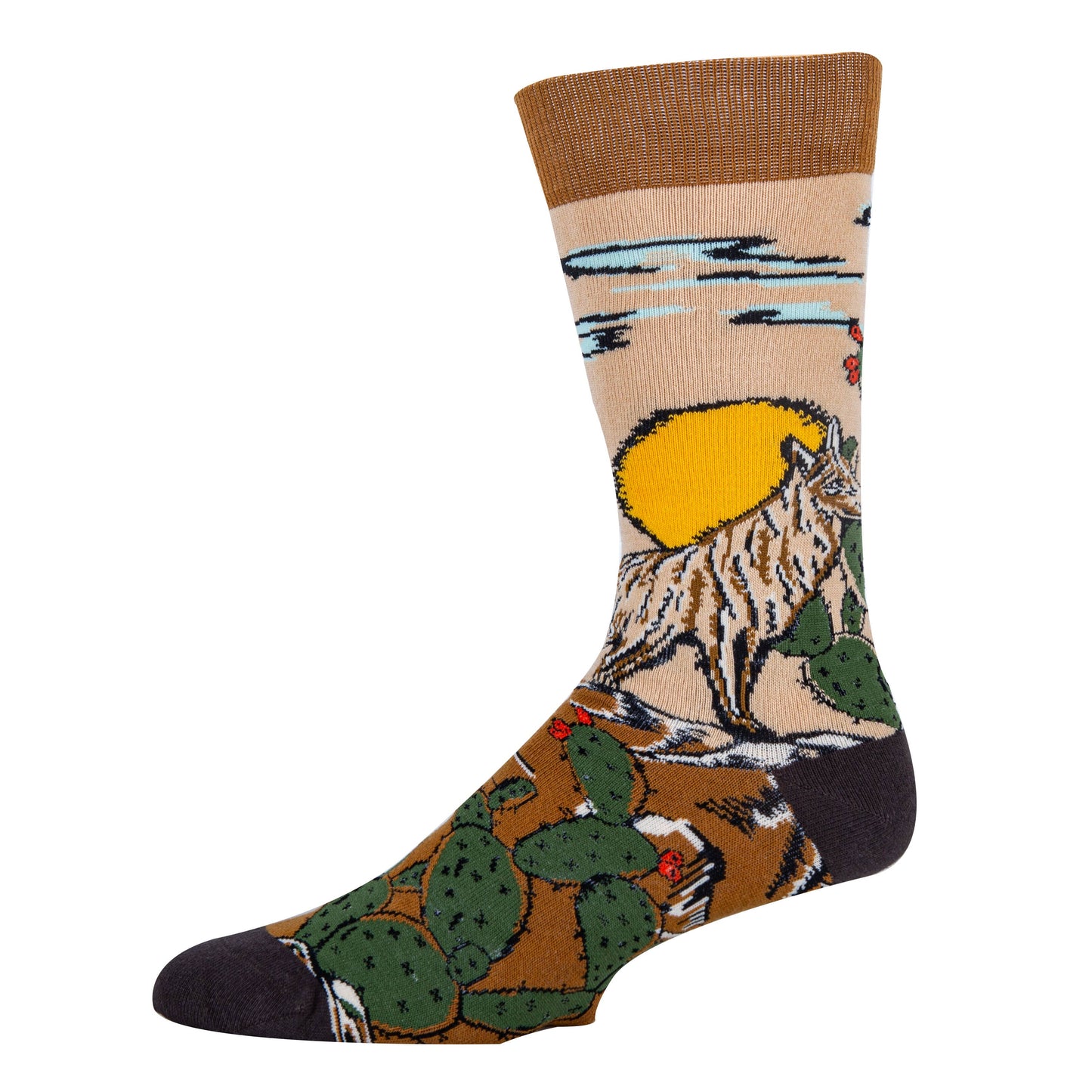 Coyote Sol Men's Cotton Crew Socks