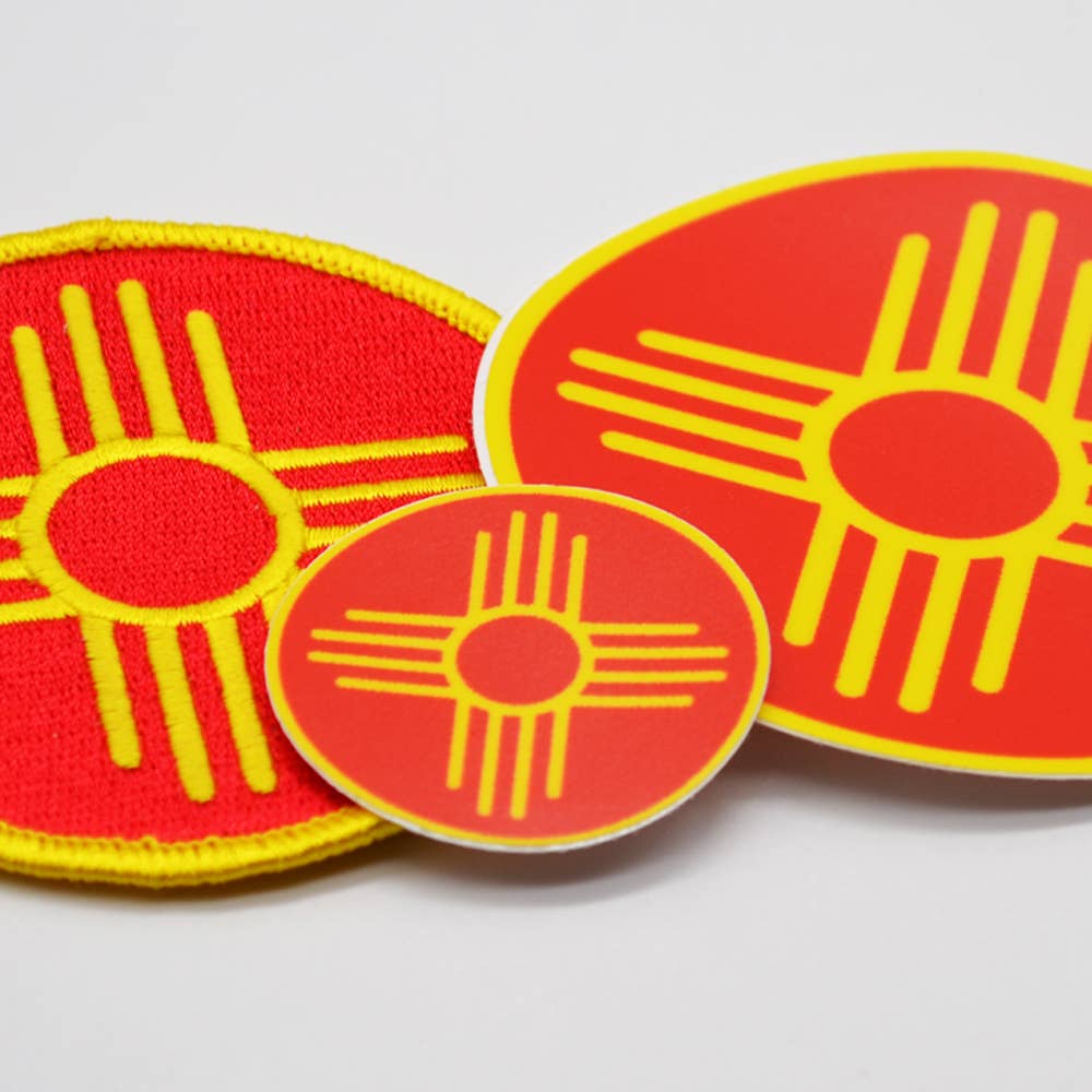 Zia Red Circle - Sticker