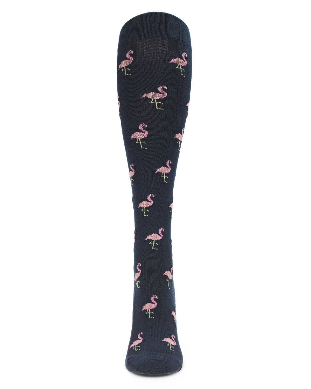 Fancy Flamingo Bamboo Blend 8-15mmHg Graduated Compression Socks