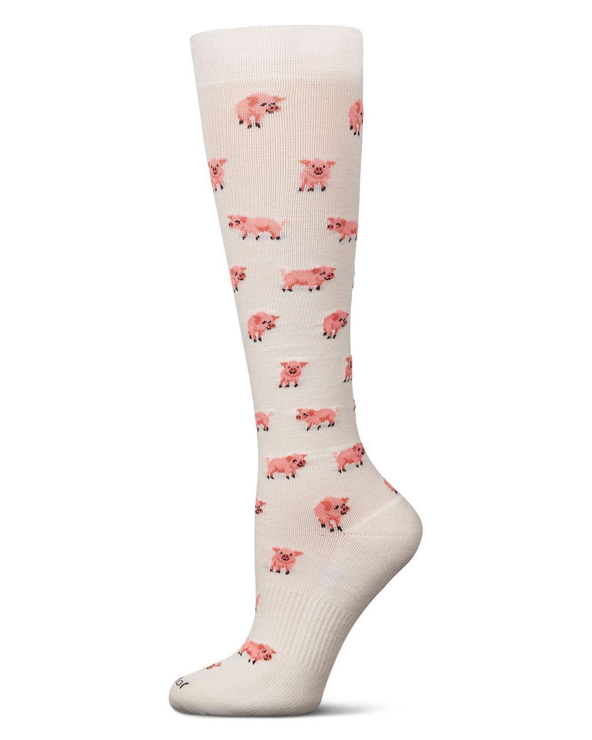 Women's Pigs Cotton Blend 15-20 mmHg Graduated Compression Socks