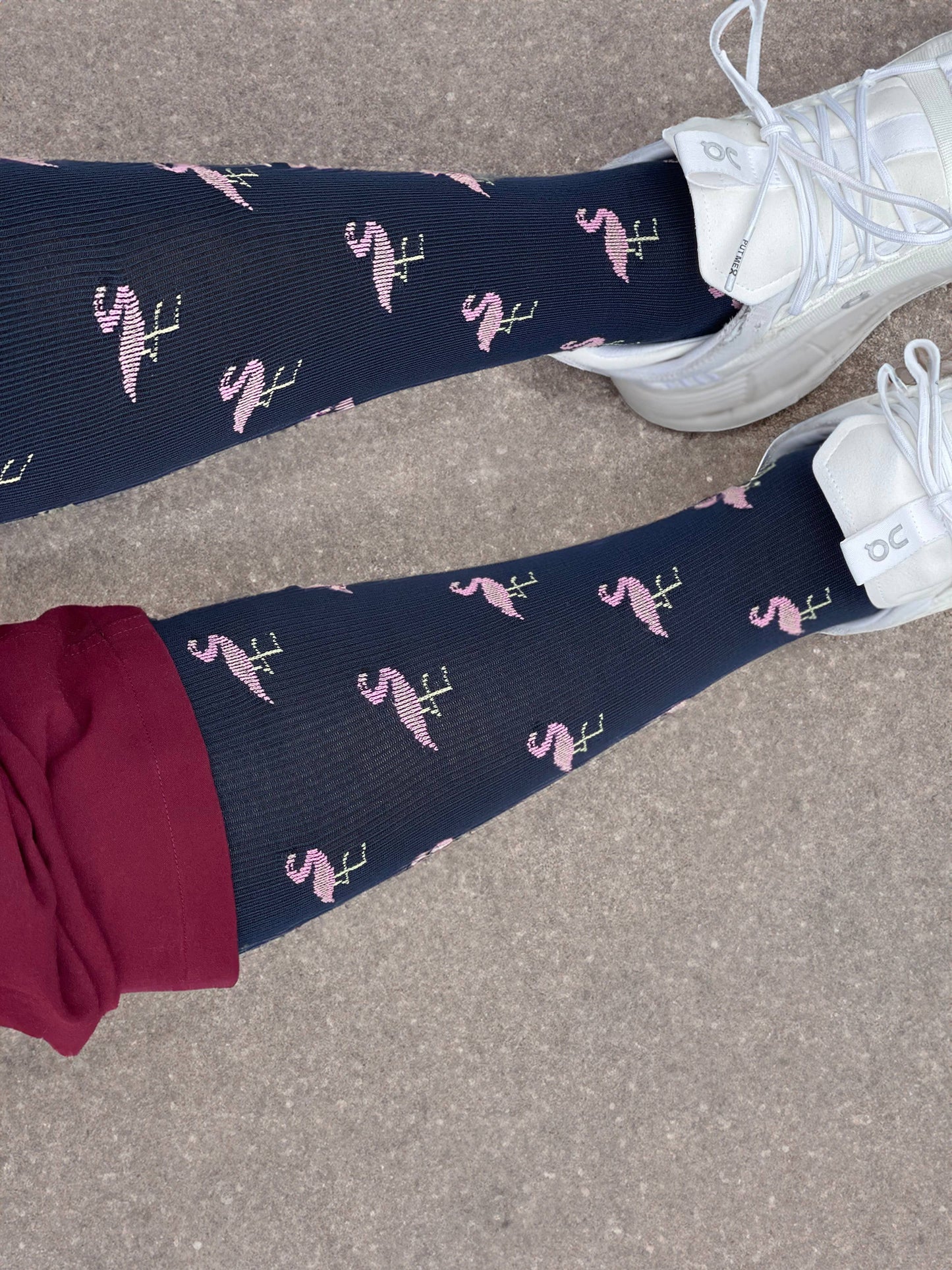 Fancy Flamingo Bamboo Blend 8-15mmHg Graduated Compression Socks