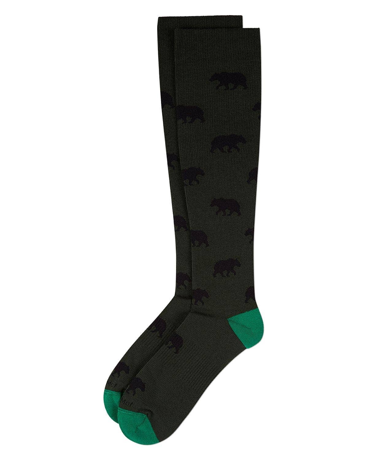Black Bear Cotton Compression Socks