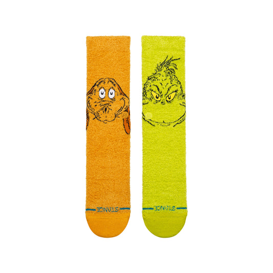 GRINCH AND MAX UNISEX COTTON CREW SOCK