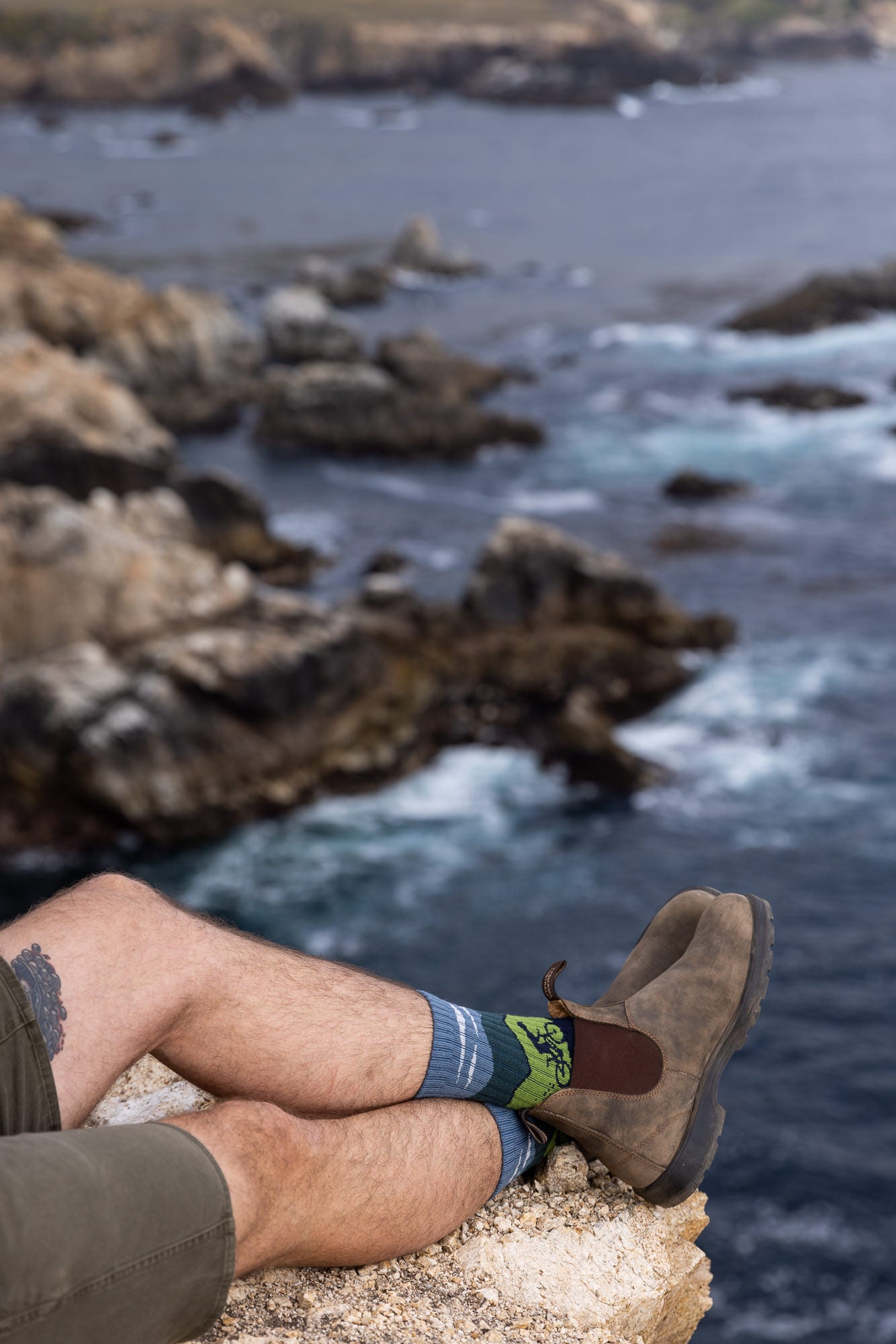 RIDE ON, RIDE ON, RIDE ON MERINO WOOL MEN'S CREW SOCKS