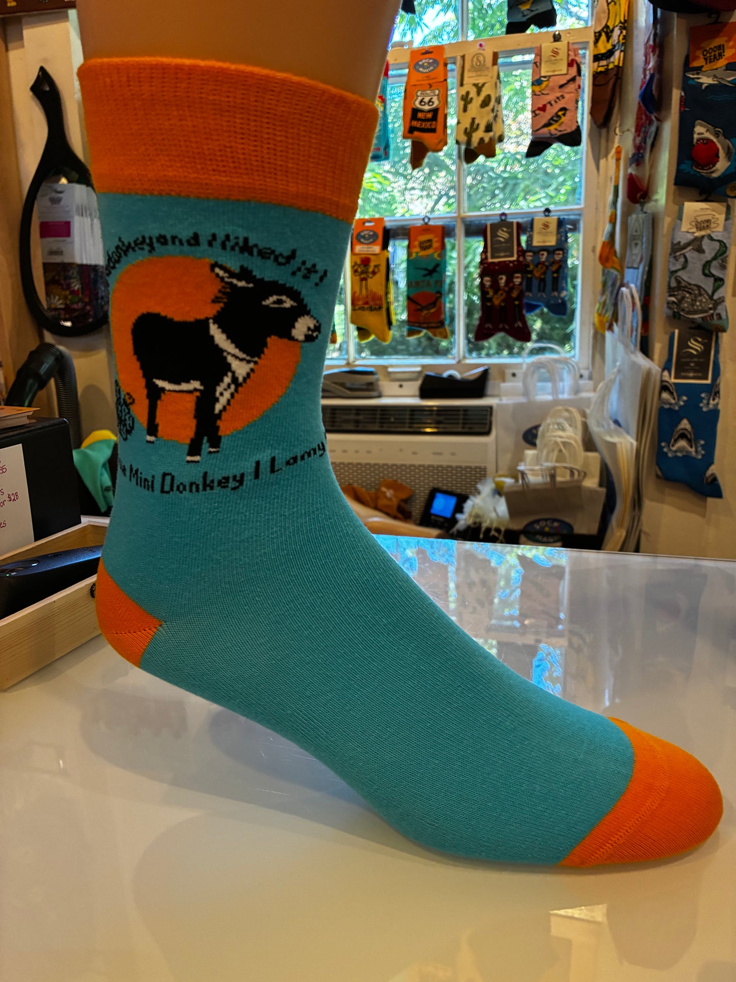 LOVE MINI DONKEY UNISEX COTTON CREW SOCKS