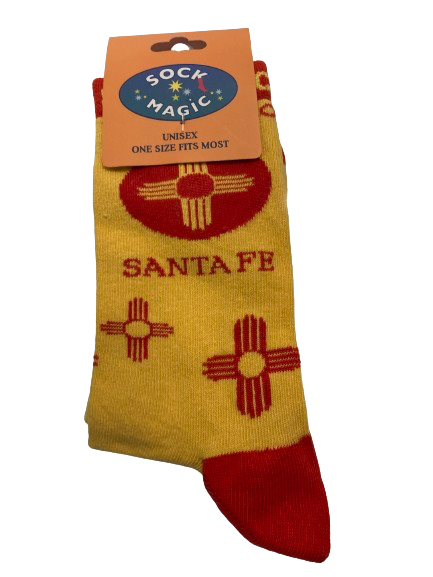 ZIA SANTA FE YELLOW CREW SOCKS