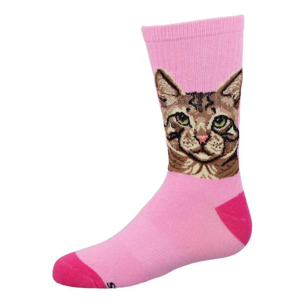 PURRFECT PORTRAIT YOUTH'S ACTIVE CREW SOCKS