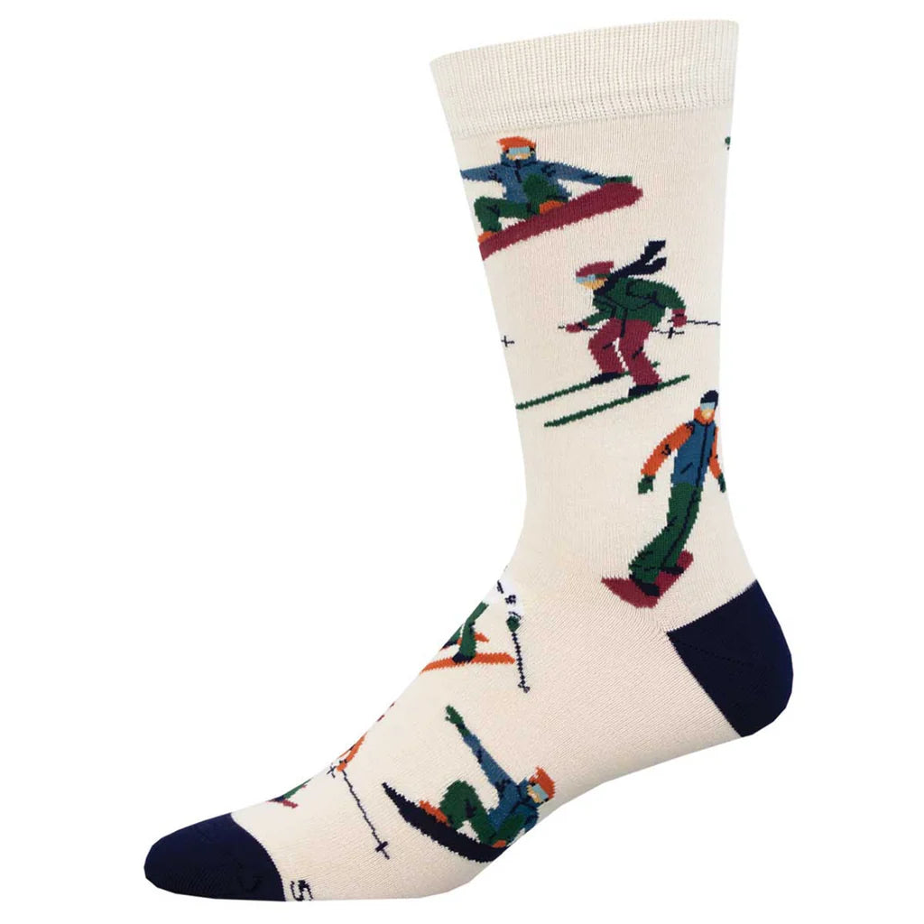 SNOW DAY MEN'S BAMBOO CREW SOCKS
