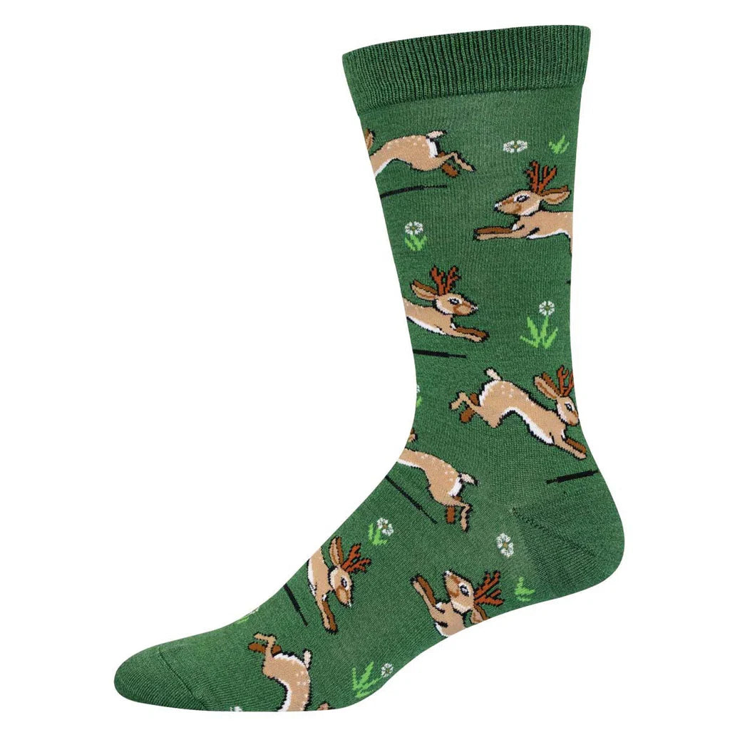 JOLLY JACKALOPES MEN'S BAMBOO CREW SOCKS