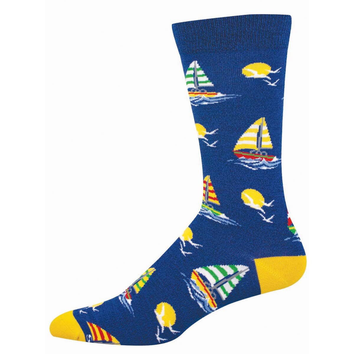 SAILING THE HORIZON MEN'S BAMBOO CREW SOCKS
