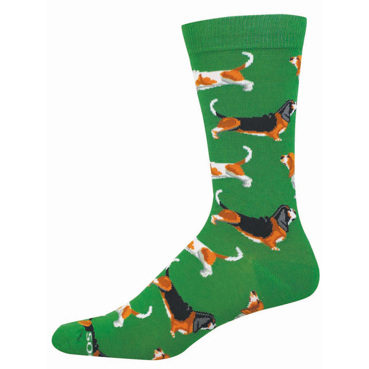 BASSET HOUNDS MEN'S BAMBOO CREW SOCKS