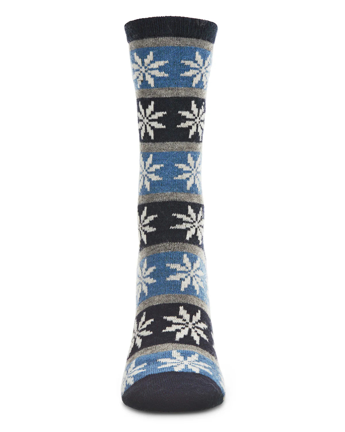 WOMEN'S SOFT SNOWFLAKE FAIR ISLE CASHMERE BLEND CREW SOCKS