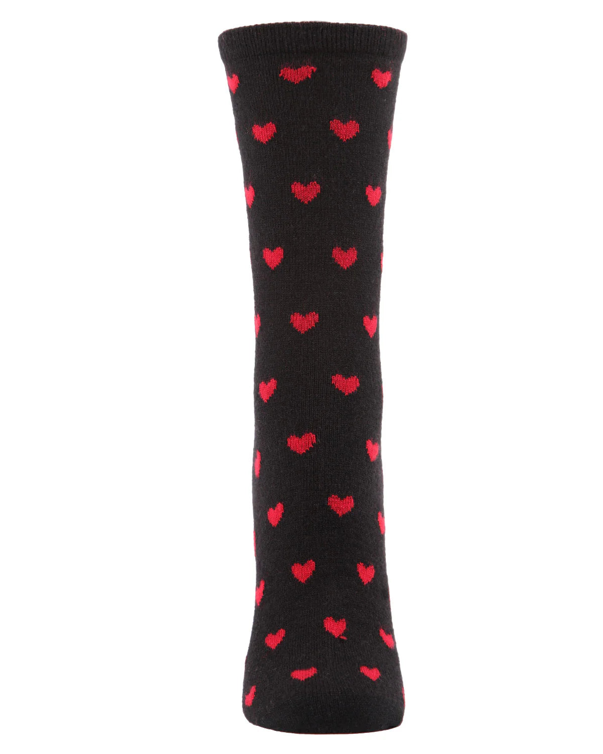 WOMEN'S SOFT HEART PRINT CASHMERE BLEND CREW SOCK