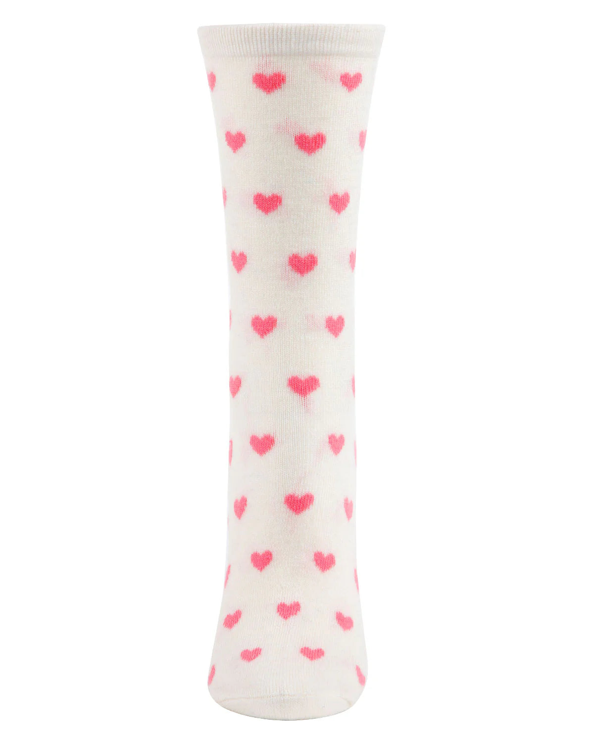 WOMEN'S SOFT HEART PRINT CASHMERE BLEND CREW SOCK