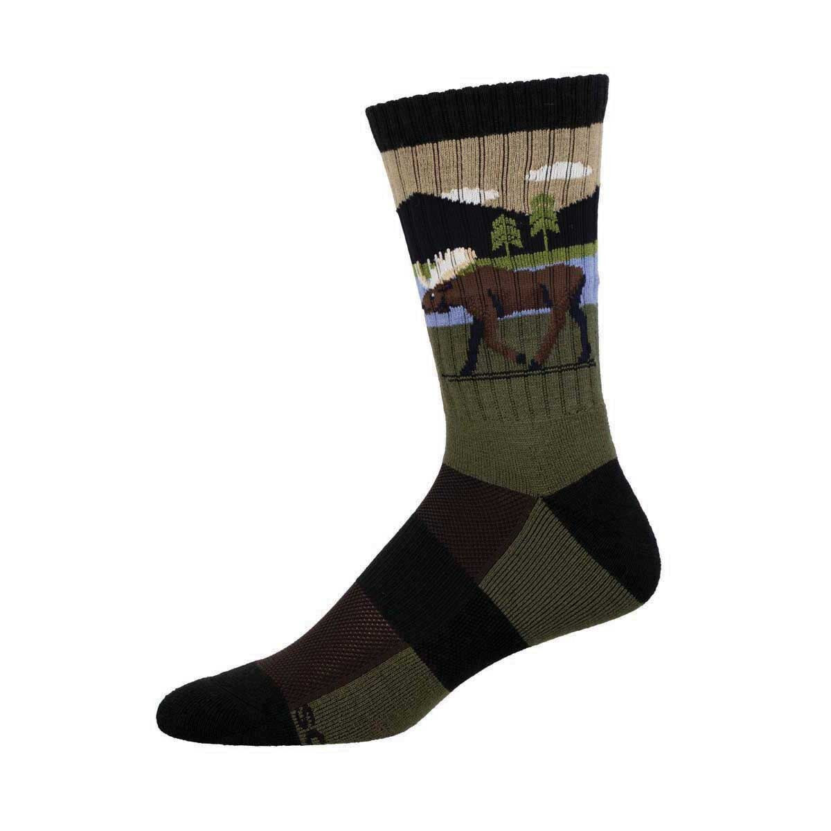 MOOSE LAKE MERINO WOOL MEN'S CREW SOCKS