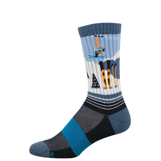 SKI RUN MERINO WOOL MEN'S CREW SOCKS