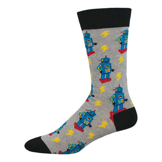 CHARGE OF THE ROBOTS MEN'S CREW SOCKS