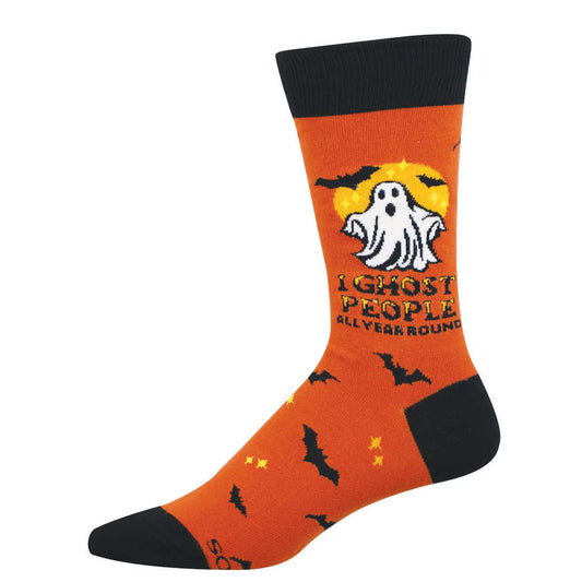I GHOST PEOPLE YEAR ROUND MEN'S COTTON CREW SOCKS