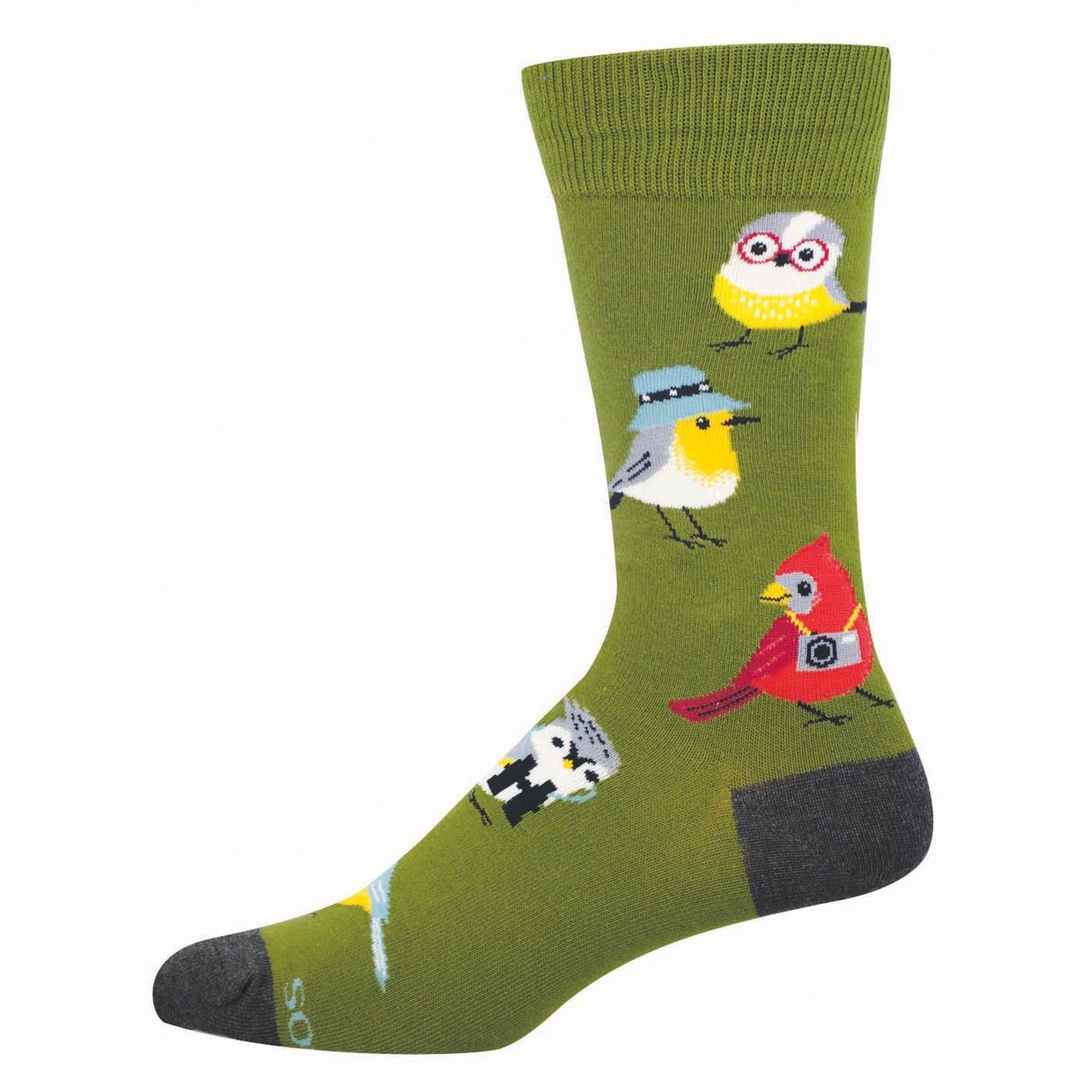 BIRD IS THE NERD MEN'S COTTON CREW SOCKS