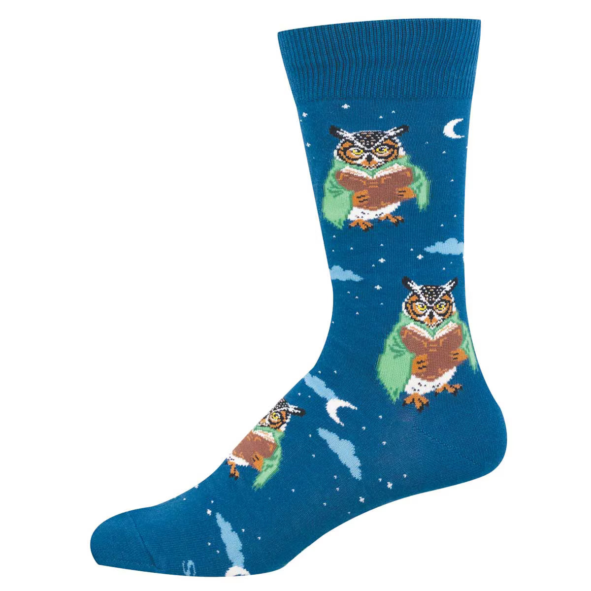 UP OWL NIGHT MEN'S COTTON CREW SOCKS