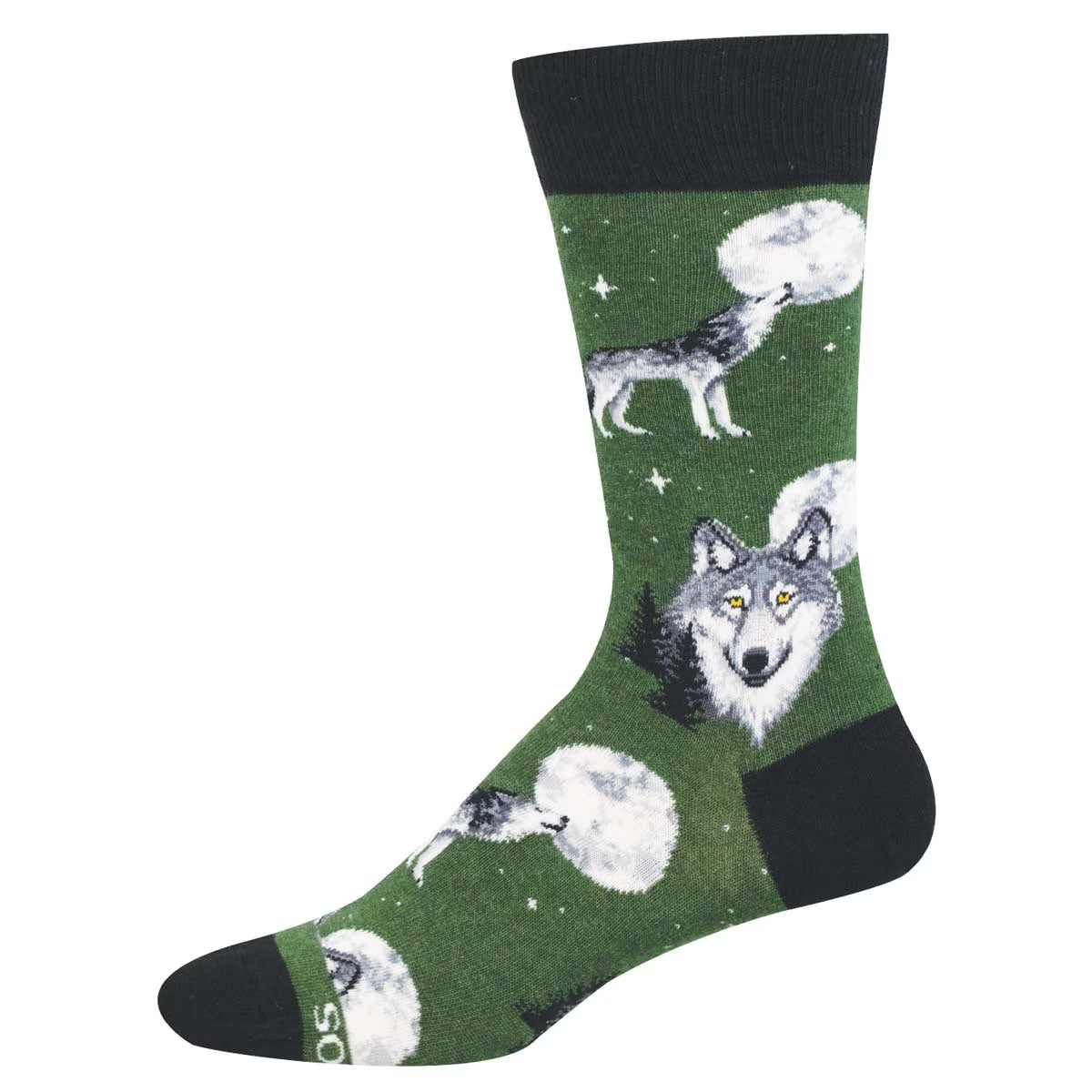 HOWL AT THE MOON MEN'S COTTON CREW SOCKS