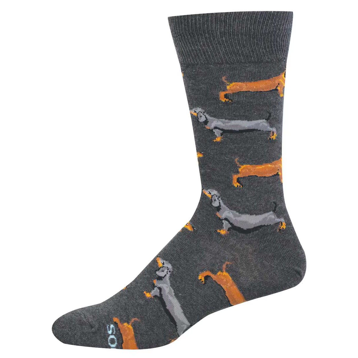 DACHSHUND MEN'S COTTON CREW SOCKS