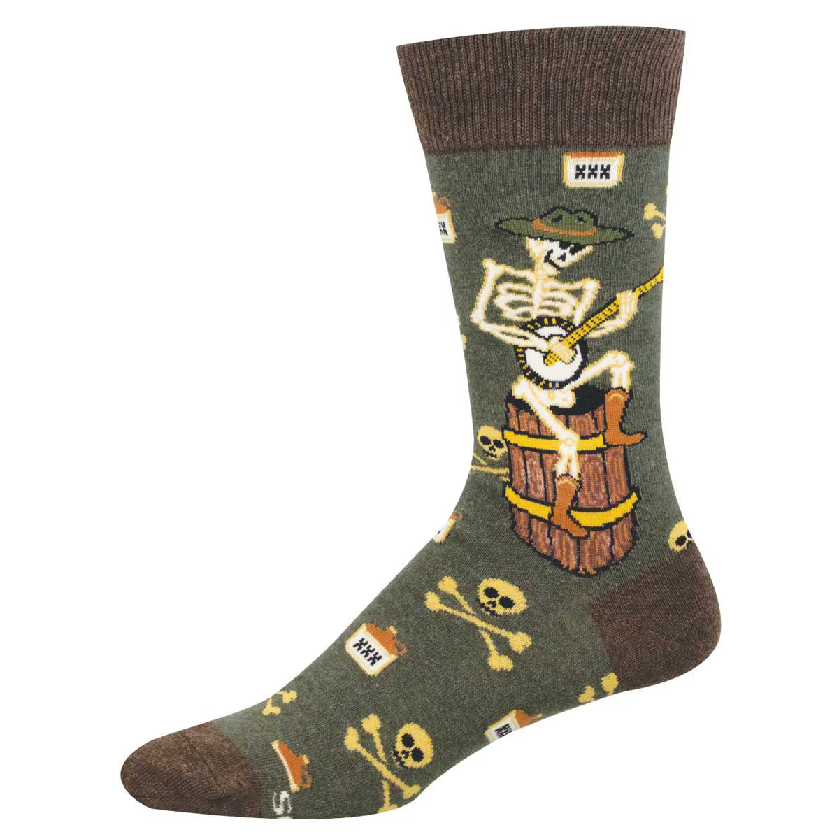 BANJO BONES MEN'S COTTON CREW SOCKS