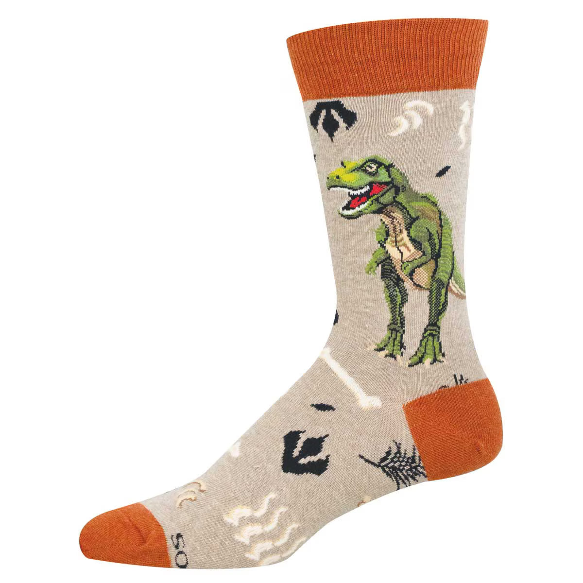 T. REX MEN'S COTTON CREW SOCKS