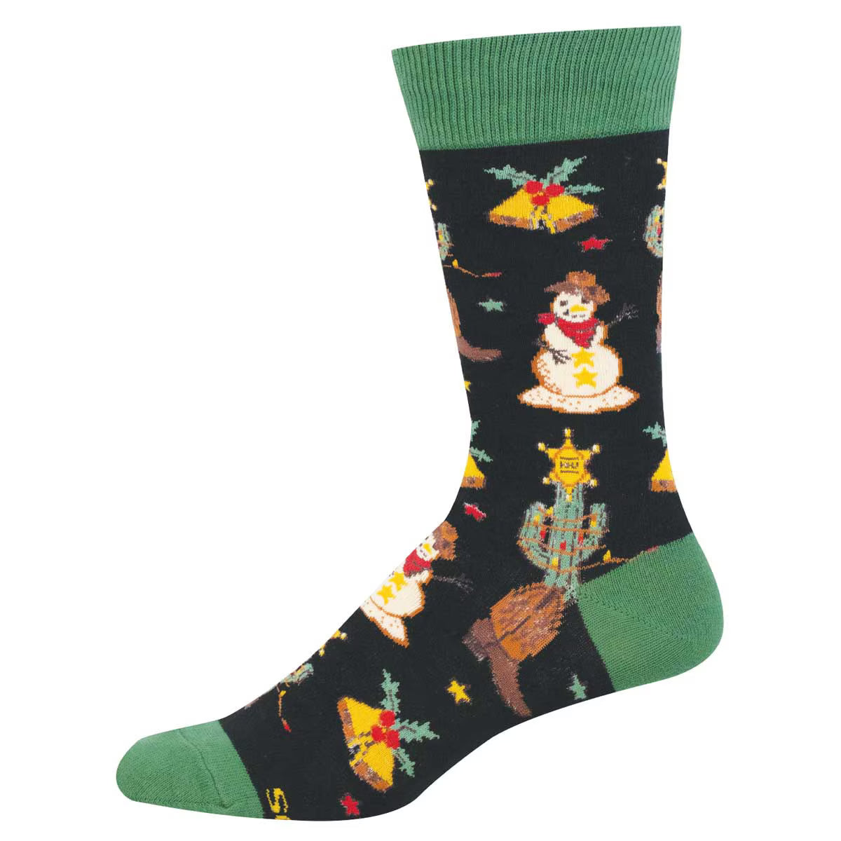 HOWDY CHRISTMAS MEN'S COTTON CREW SOCKS