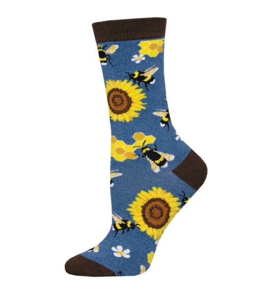 HONEY IN THE BANK WOMEN'S BAMBOO CREW SOCKS