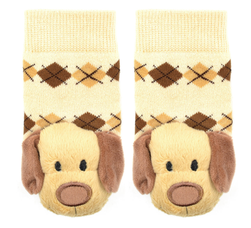 Brown Dog Boogie Toes Rattle Socks