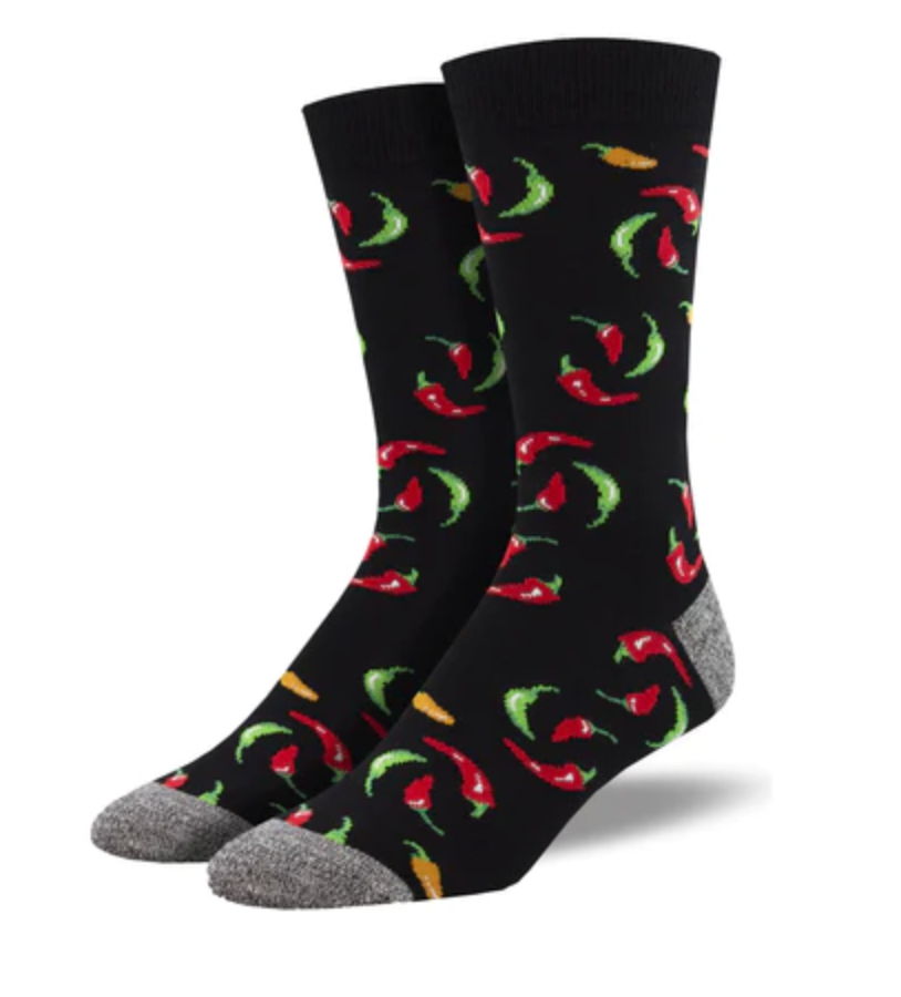 HOT ON YOUR HEELS MEN'S BAMBOO CREW SOCKS