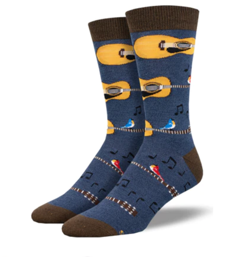 NICE ACOUSTICS MEN'S BAMBOO CREW SOCKS