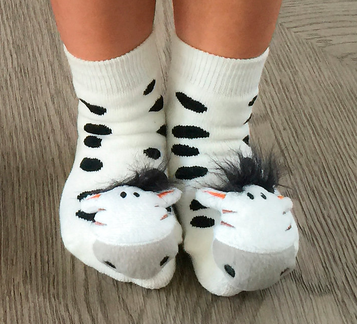 Zebra Boogie Toes Rattle Socks