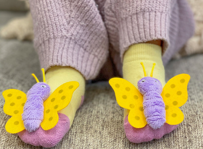 Butterfly Boogie Toes Rattle Socks