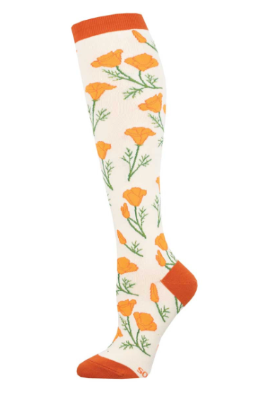 MARITIME POPPIES WOMEN'S KNEE HIGH SOCKS