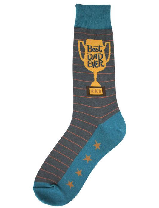 BEST DAD MEN'S COTTON CREW SOCKS