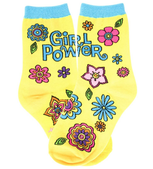 Children's Girl Power Cotton Crew Socks