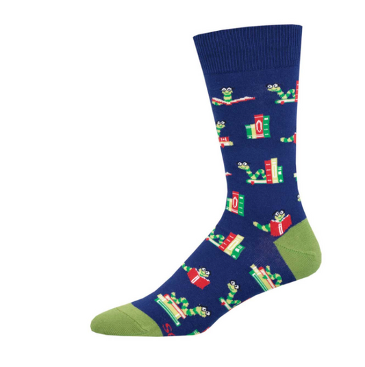 BOOKWORM MEN'S CREW SOCKS