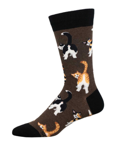CAT BUTTS MEN'S CREW SOCKS