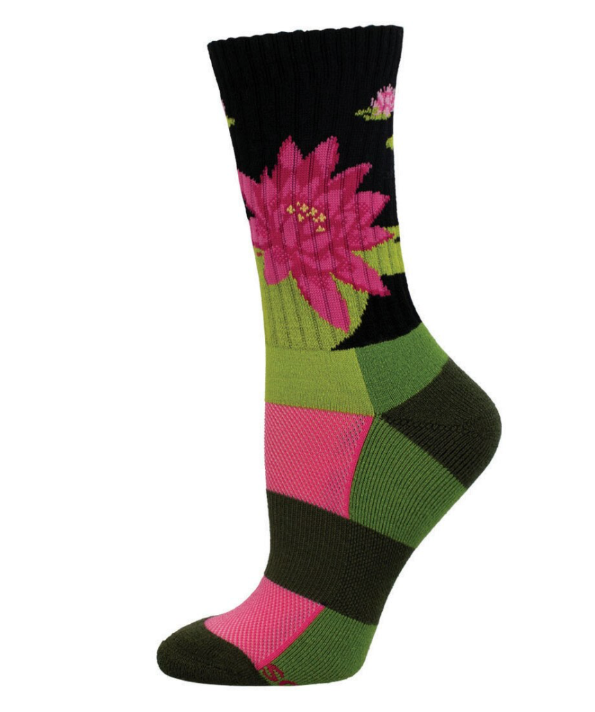 WATER LILY WOMEN'S MERINO WOOL CREW SOCKS