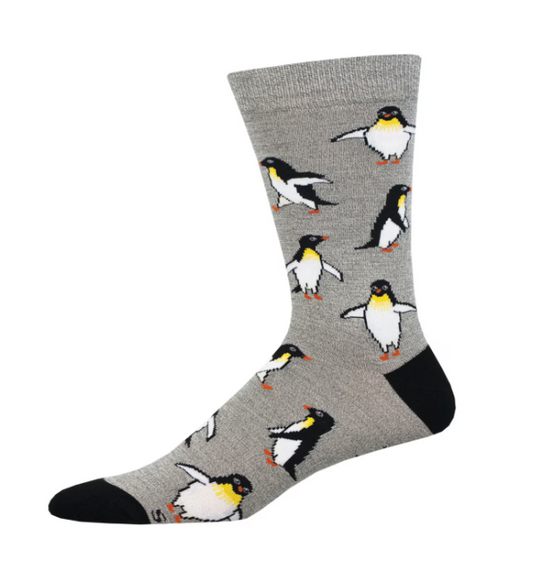 PENGUIN PERSONALITY MEN'S BAMBOO CREW SOCKS