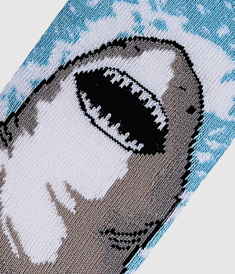 JAWS GREAT WHITE BIG KIDS CREW SOCKS