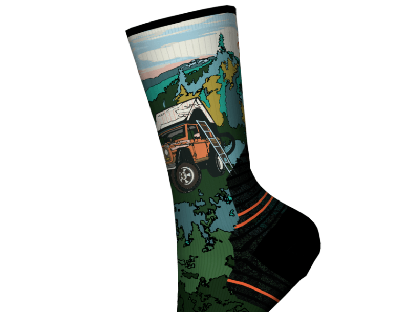 Hike Targeted Cushion Trail Trekker Print Crew Socks