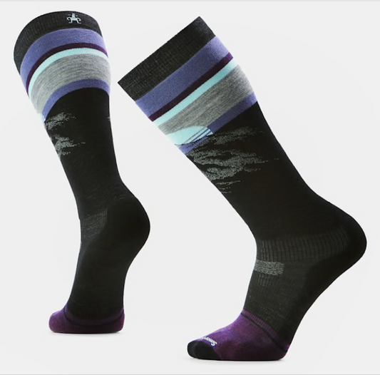 Snowboard Mountain Sunrise Over The Calf Socks